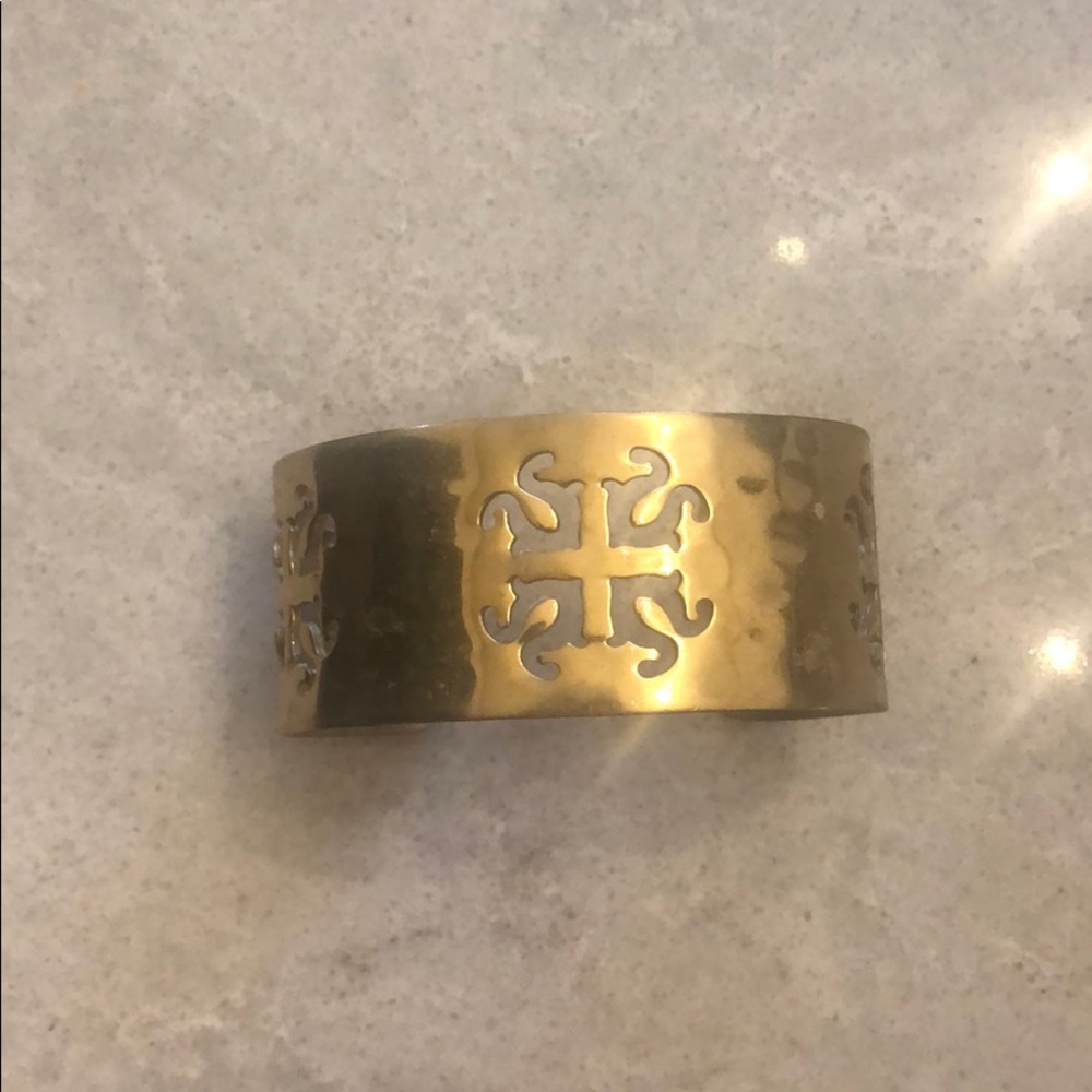 Gold rustic cuff bracelet